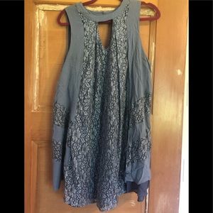Umgee XL swing dress with lace